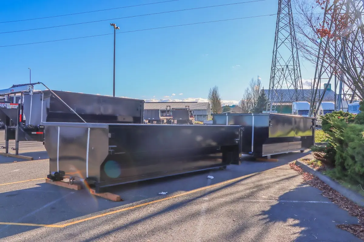 Roll-off dumpster ready for waste disposal at job site for Commercial Dumpster Rental in Pottstown